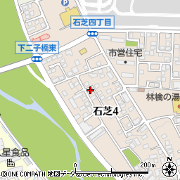 長野県松本市石芝4丁目周辺の地図