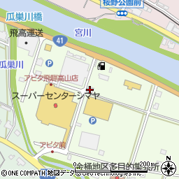 山崎製パン名古屋工場高山配送センター周辺の地図