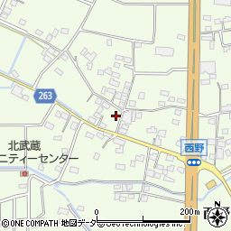 埼玉県熊谷市西野340周辺の地図