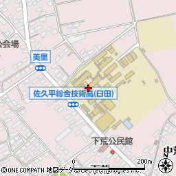 佐久平総合技術高等学校臼田キャンパス　教務室周辺の地図