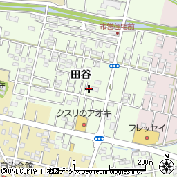 埼玉県深谷市田谷121周辺の地図