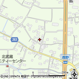 埼玉県熊谷市西野365周辺の地図
