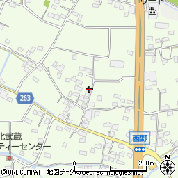 埼玉県熊谷市西野366周辺の地図