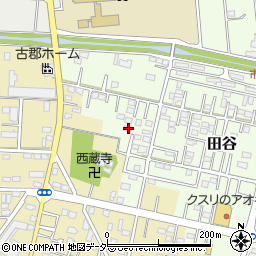 埼玉県深谷市田谷86周辺の地図