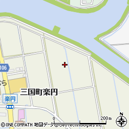 福井県坂井市三国町楽円周辺の地図