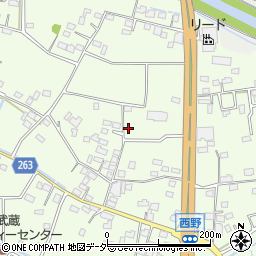 埼玉県熊谷市西野381-5周辺の地図