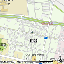 埼玉県深谷市田谷周辺の地図