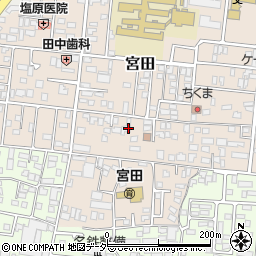 長野県松本市宮田周辺の地図