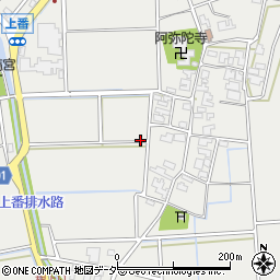 〒910-4134 福井県あわら市上番の地図