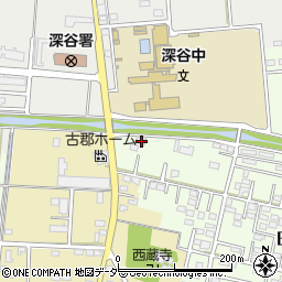 埼玉県深谷市田谷57周辺の地図