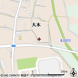 茨城県下妻市大木190周辺の地図