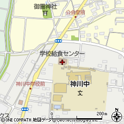 神川町役場　給食センター周辺の地図
