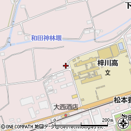 梓川高校合宿所周辺の地図