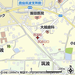 筑波駅周辺の地図