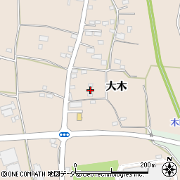 茨城県下妻市大木186周辺の地図