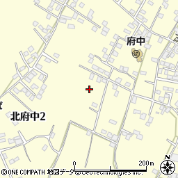 茨城県石岡市北府中周辺の地図