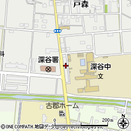 埼玉県深谷市戸森82周辺の地図