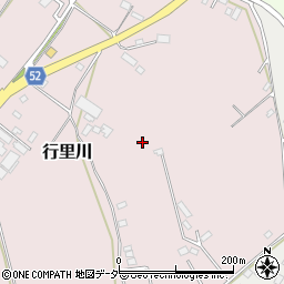 茨城県石岡市行里川周辺の地図