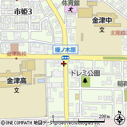 金津高校入口周辺の地図