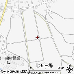茨城県結城市七五三場周辺の地図