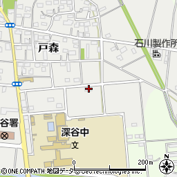 埼玉県深谷市戸森22周辺の地図
