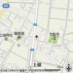 埼玉県熊谷市上根周辺の地図