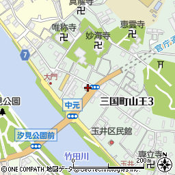 三国中元郵便局周辺の地図