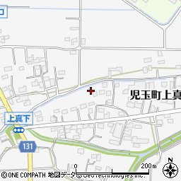 埼玉県本庄市児玉町上真下周辺の地図