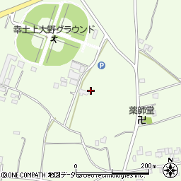 茨城県古河市上大野周辺の地図