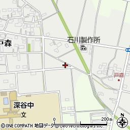 埼玉県深谷市戸森177周辺の地図