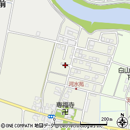 福井県あわら市河水苑周辺の地図
