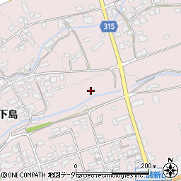 長野県松本市波田下島周辺の地図