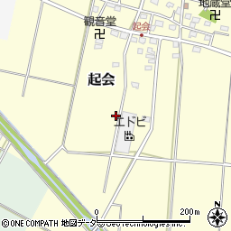埼玉県深谷市起会327周辺の地図