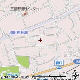 長野県松本市波田森口周辺の地図
