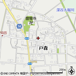 埼玉県深谷市戸森205周辺の地図