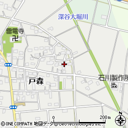 埼玉県深谷市戸森223周辺の地図