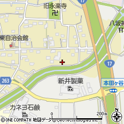 埼玉県深谷市上増田86周辺の地図