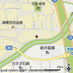 埼玉県深谷市上増田83周辺の地図