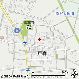 埼玉県深谷市戸森206周辺の地図
