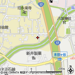 埼玉県深谷市上増田64周辺の地図