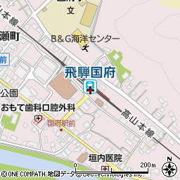 岐阜県高山市周辺の地図