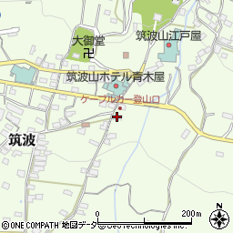 筑波山荘ユースホステル周辺の地図
