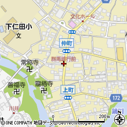 群馬銀行前周辺の地図