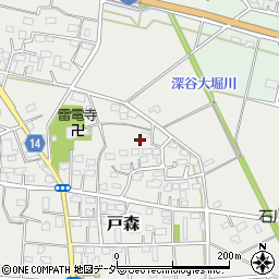 埼玉県深谷市戸森212周辺の地図