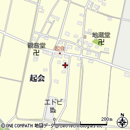 埼玉県深谷市起会288周辺の地図