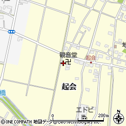 埼玉県深谷市起会71周辺の地図