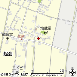 埼玉県深谷市起会264周辺の地図