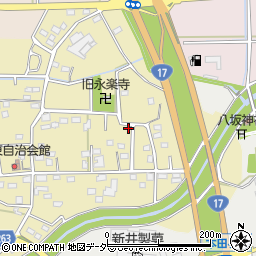 埼玉県深谷市上増田68周辺の地図