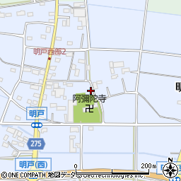 埼玉県深谷市明戸周辺の地図