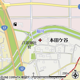 埼玉県深谷市本田ケ谷23周辺の地図